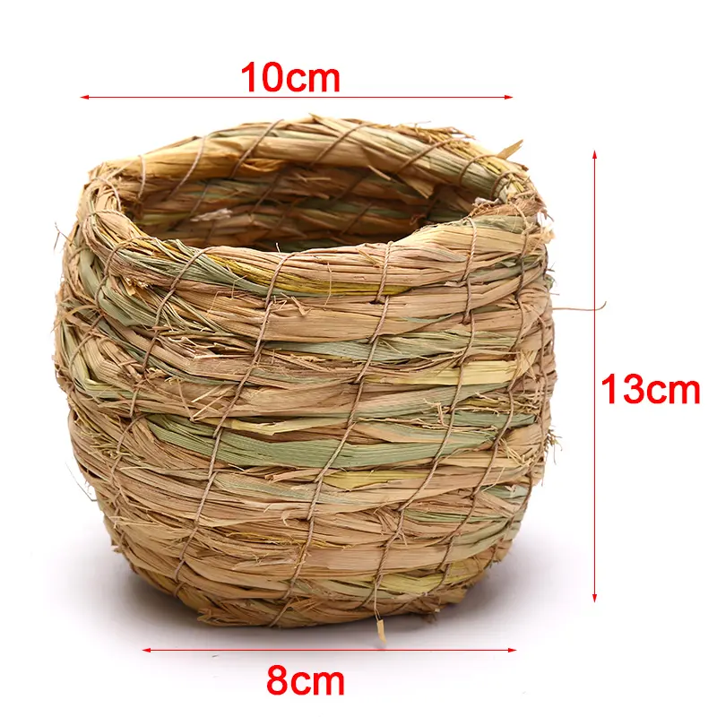 Tổ Chim Bằng Rơm Thủ Công, Tổ Vẹt Ấm Áp Cho Thú Cưng, Phòng Ngủ, Sân Trong, Lồng Chim, Trang Trí 5
