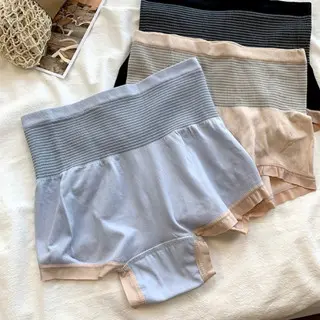GO!CD1290 Celana Dalam Korset Motif Garis Pinggang Tinggi Pelangsing Perut Wanita Import 2