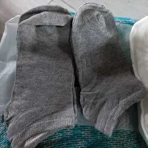 【10 pasang】Paket 10pasang kaos kaki pendek semata kaki pria dan wanita polos pergelangan kaki dewasa lembut Nyaman