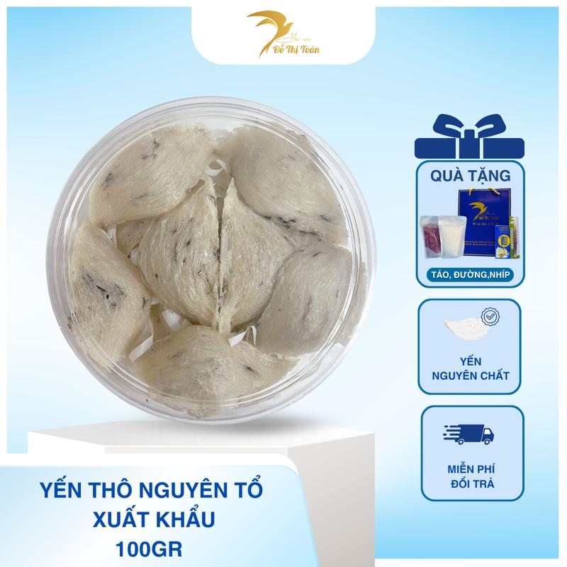   DTT  Yến thô nguyên tổ xuất khẩu ít lông kèm nhíp táo đỏ đường phèn - Yến sào Đỗ Thị Toán 