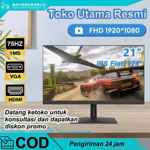 Monitor 21 Inch FHD 1920 x 1080 Layar Besar dan Jernih IPS Zero Frame 75Hz Response COD & PayLater