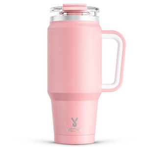 Termo Meoky de 946 ml con asa, Botella de viaje de acero inoxidable a prueba de fugas de gran capacidad con pajita interior y boca para beber con pajita, Adecuado para coche, casa, oficina, dormitorio, escuela, viaje