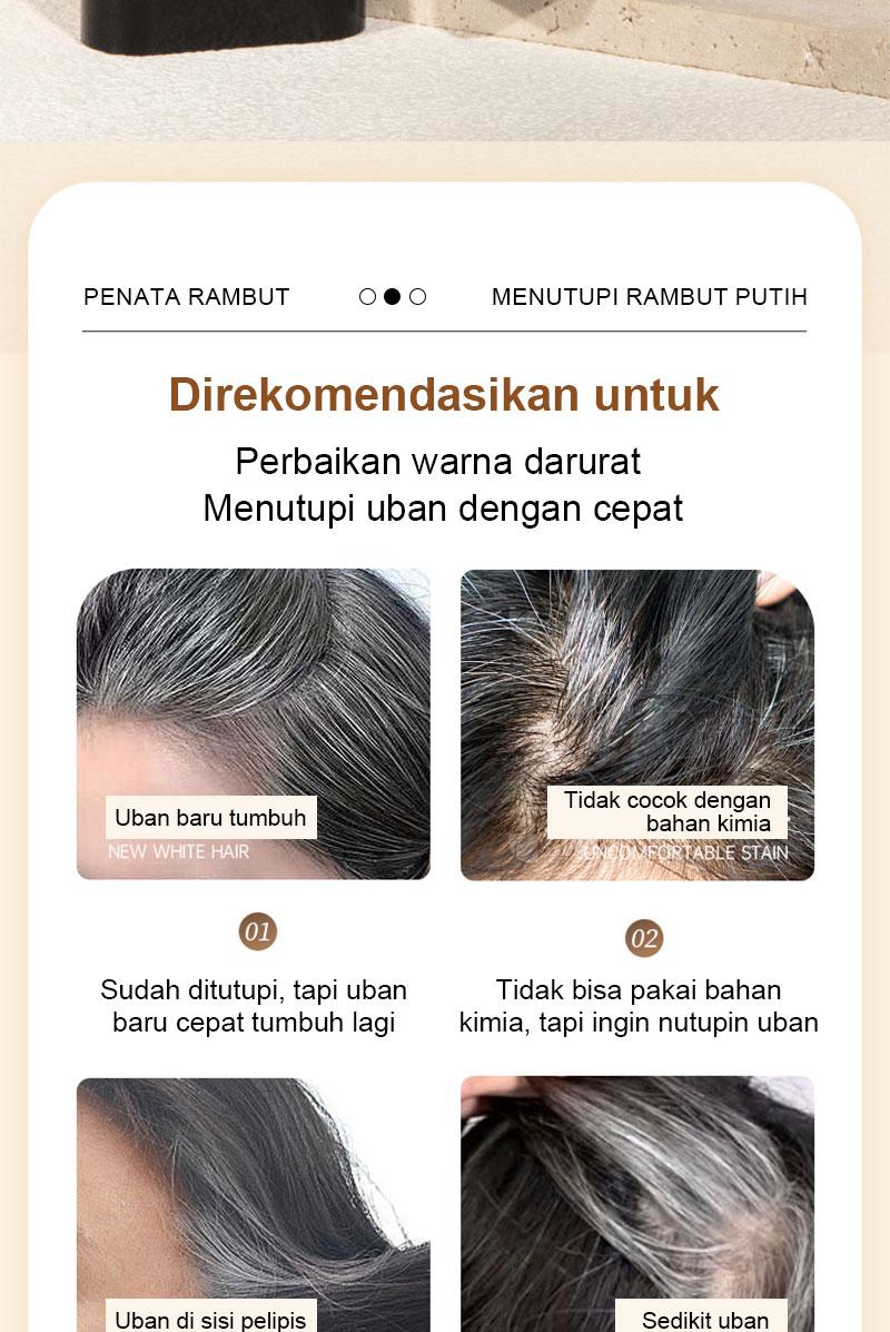 Lilinzhi Tongkat Pewarna Rambut Tanaman Hitam Murni Sekali Pakai Aman Tanpa Efek Samping Cocok untuk Menutupi Artefak Memudar Pewarna Rambut Hitam & Coklat di Rumah Penghitam Black Black Penghitam
