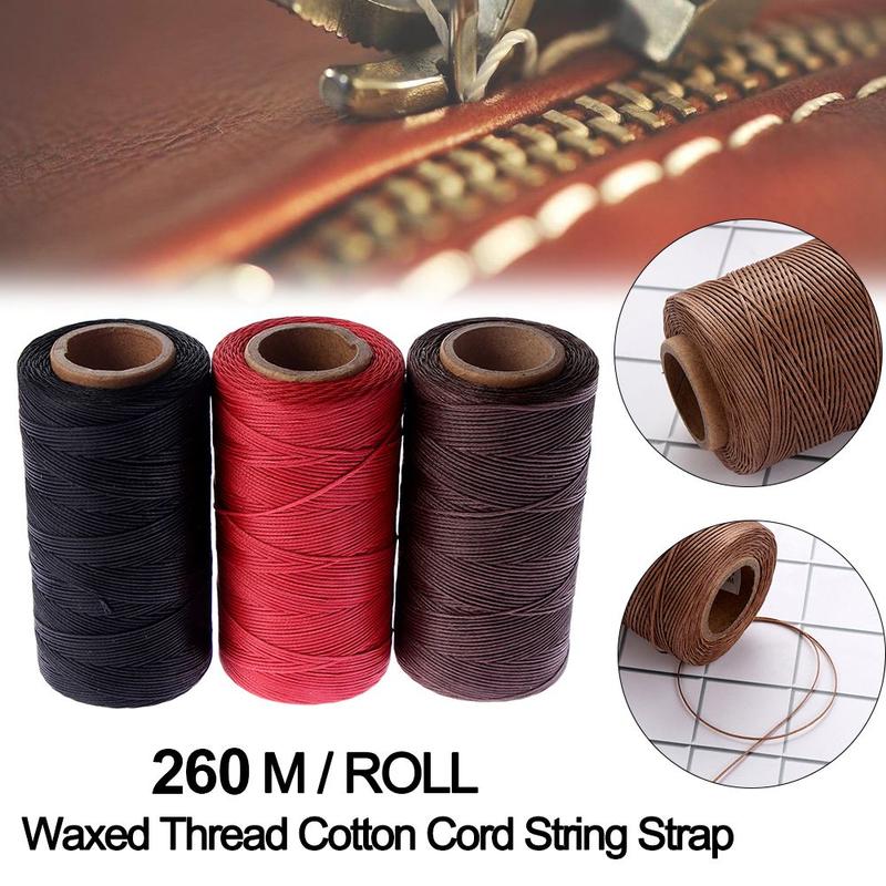 150D 260M/Roll DIY Line Cords Leather Tool Waxed Thread Stitching ...