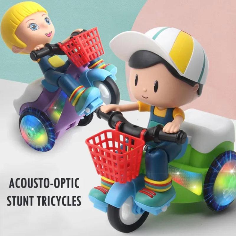Product Introduction of Electric Stunt Tricycle Toy Auto 360° Wheel Up Rotating Car Toy With Music And Light Children's E9T4 27