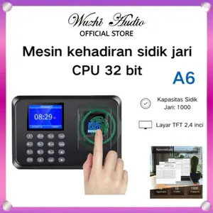 Wuzhi Audio | Absence Machines Mesin Absensi  Fingerprint Bahasa Indonesia Mesin Absensi Mesin Absensi Sidik Jari Biometrik Office Equipment absen otomatis Hitamy