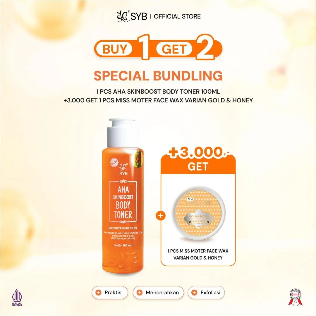 1pc AHA Toner 100ml +3K GET MISSMOTER GOLD(FACE)