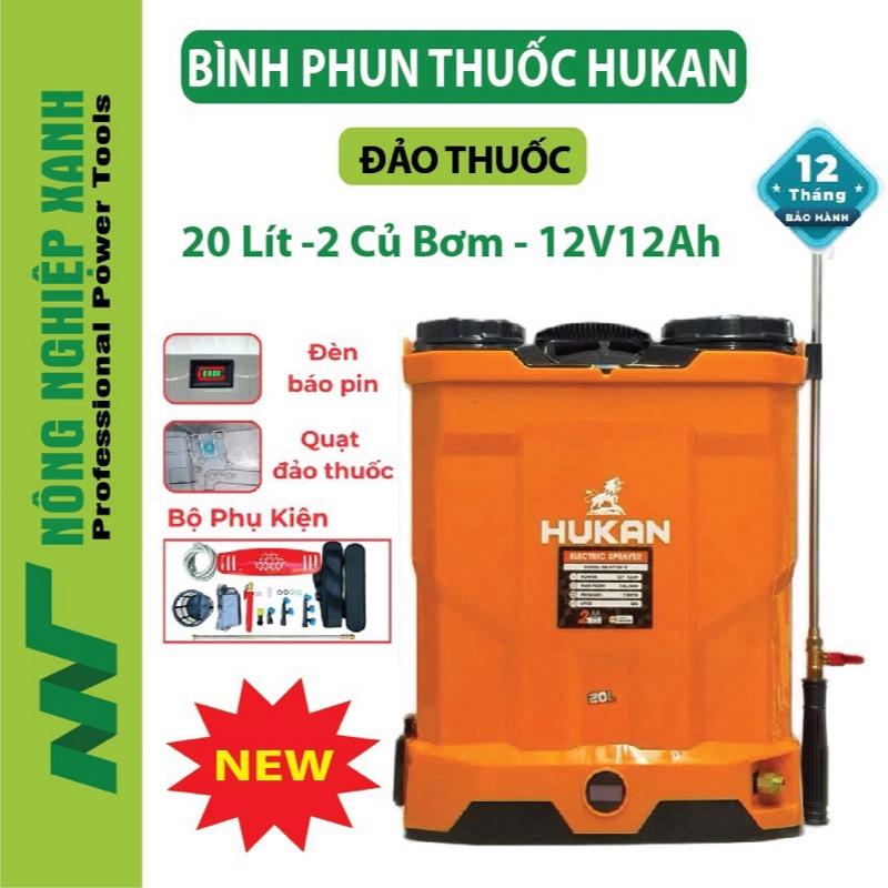 Bình xịt điện Hukan đảo thuốc 2bơm 20lit
