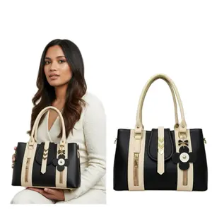 VANIYA Lyka Bag Tas Wanita Selempang Bahu Slingbag Tangan Tenteng Perempuan Cewek Dengan Desain Kombinasi Mewah Elegant Bahan Kulit Sintetis Dua Ruang Pakai Resleting