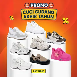 SP-000A STUDIO Sepatu Sneakers Wanita Cuci Gudang Akhir Tahun Sporty Kasual Kekinian