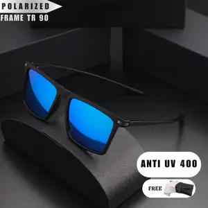【Free Dompet&Lap】COD-【1810】Kacamata Hitam Polarized Pria ,Frame TR90 Fashion Pria Wanita Kacamata Anti UV400 Protection Kaca mata Cowok Eyewear