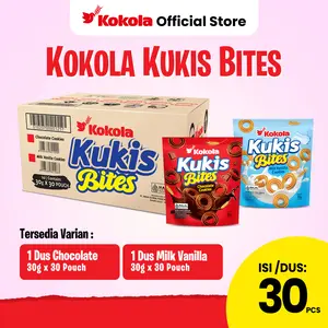 Biskuit Kokola Kukis Bites - ISI 30 per Dus - Cemilan Snack Kukis Manis