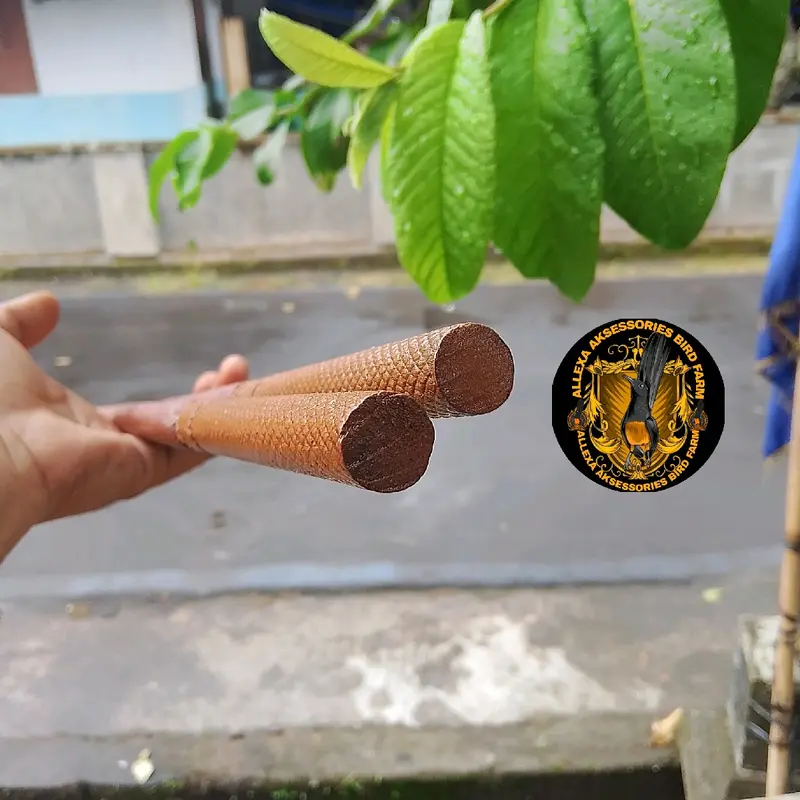 Tangkringan murai full amplas premium kayu jati tua pilihan motif sisik silang halus 1
