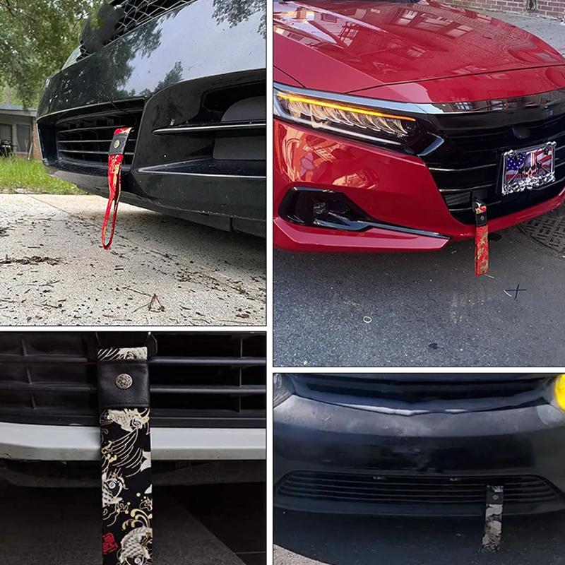 Product Introduction of Tow Strap Car Modification Sports Koi Red For Ancient Japanese style Bumper Traction Rope Trailer Hook Fit for Decorative Belt 22