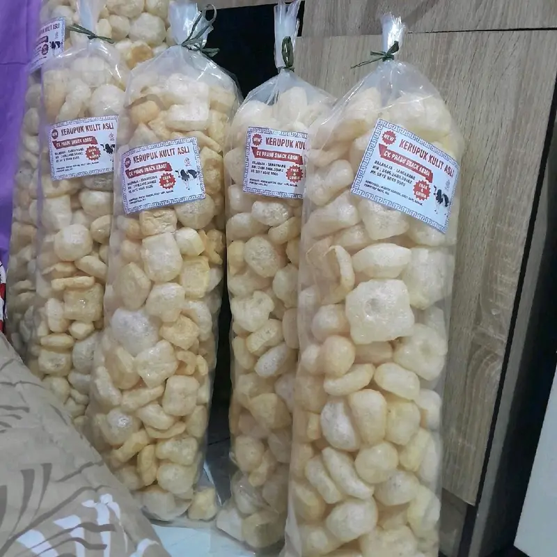 Rambak Kulit Sapi 1ball ±250gr / Kerupuk Kulit Sapi 1ball sebesar Bantal Murah!! 1