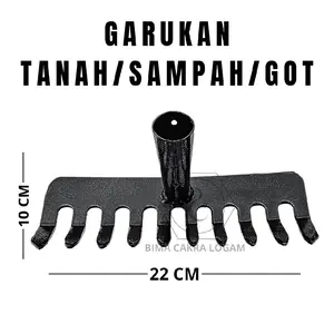 Garukan besi besar dan Tebal 10 baris/Garukan sampah tanah rumput /garukan sampah taman kebun/Garuk cakar macan