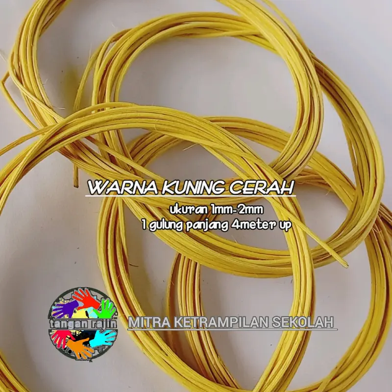 ROTAN PITRIT 1 M - 2 M WARNA terdiri 3-4 warna /1 paket isi 25 gulung  satu gulung panjang 3-4meter up 3