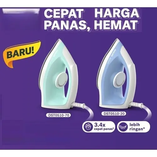 PHILIPS Dry Iron DST0510 Setrika DST 0510 Garansi Resmi 2 Th