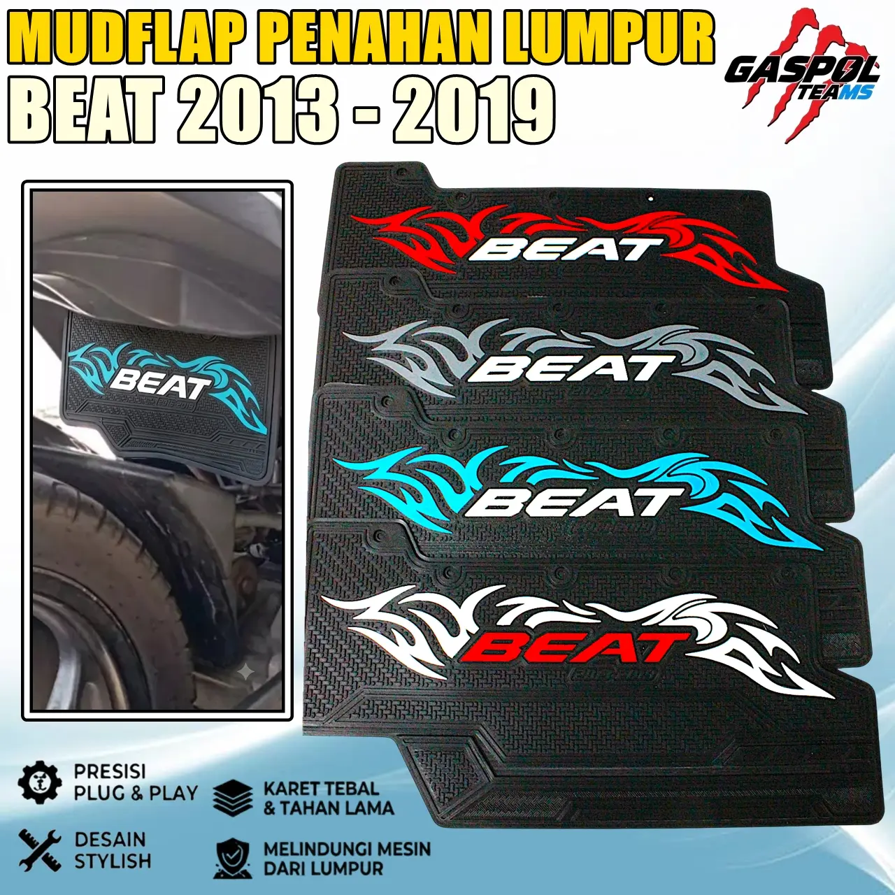 MUDFLAP BEAT OLD FI F1 ESP 2013 - 2019 MUDLAP MUD FLAP LAP  PENAHAN LUMPUR
