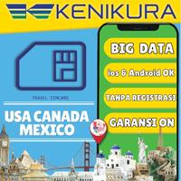 Gambar SIM Card USA Canada Mexico Kuota Data Besar | America Kanada Meksiko SimCard Internet Travel | Kenikura - 5 Days, 3GB dari Kenikura Tour Kota Tangerang Selatan 1 Tokopedia