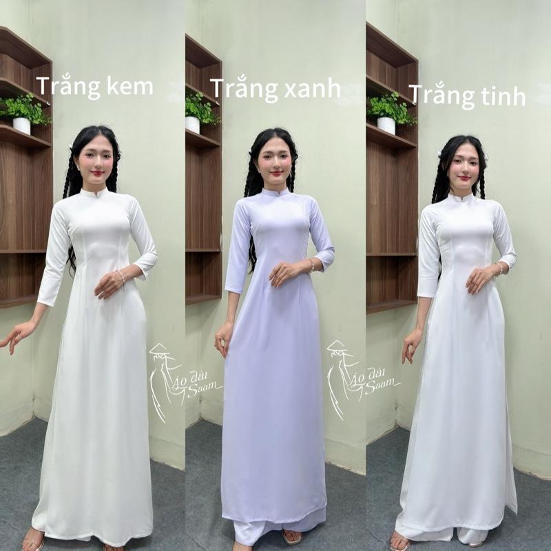 [TAY  LỠ] (SẴN HÀNG) Áo dài trắng học sinh đồng phục cấp 3  Nữ Dress Women