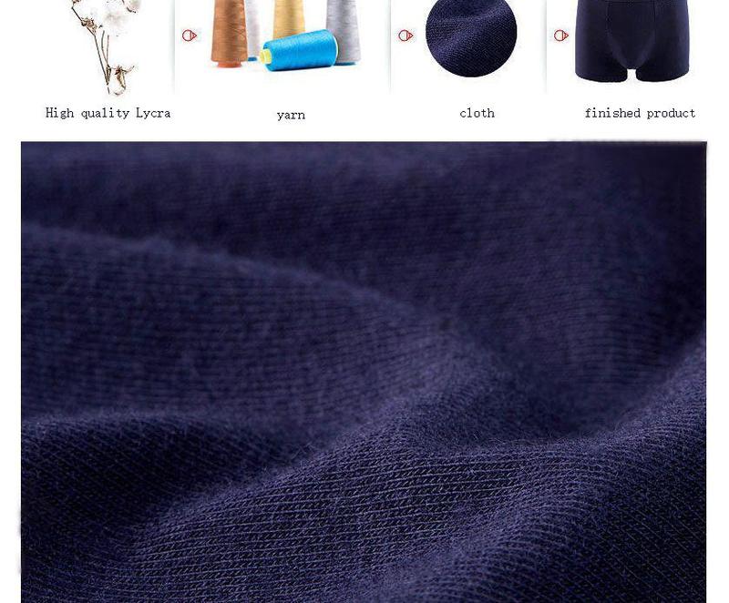 Product Introduction of High-quality 4-pack men&#39;s underwear, men&#39;s high-end cotton boxer briefs, trendy boys&#39; boxer shorts, large size 4