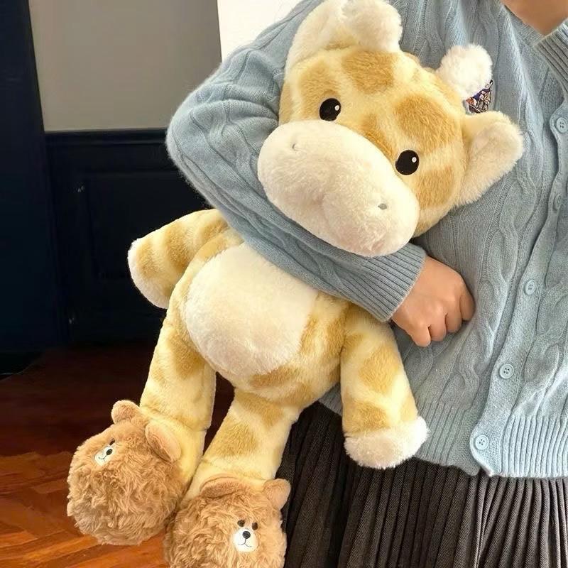 Gấu bông Hươu cao cổ vải lông cao cấp các size khổ vải 40-70-85-110cm cute hottrend ( Không tặng quà )