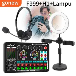 Gonew&jerryan_khan rekomendasi bersama soundcard F999+H1 Headphone+Lampu