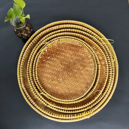 Tampah Bambu Jawa/ Tampah Bambu Kecil Tambir Tempeh Tumpengan GROSIR
