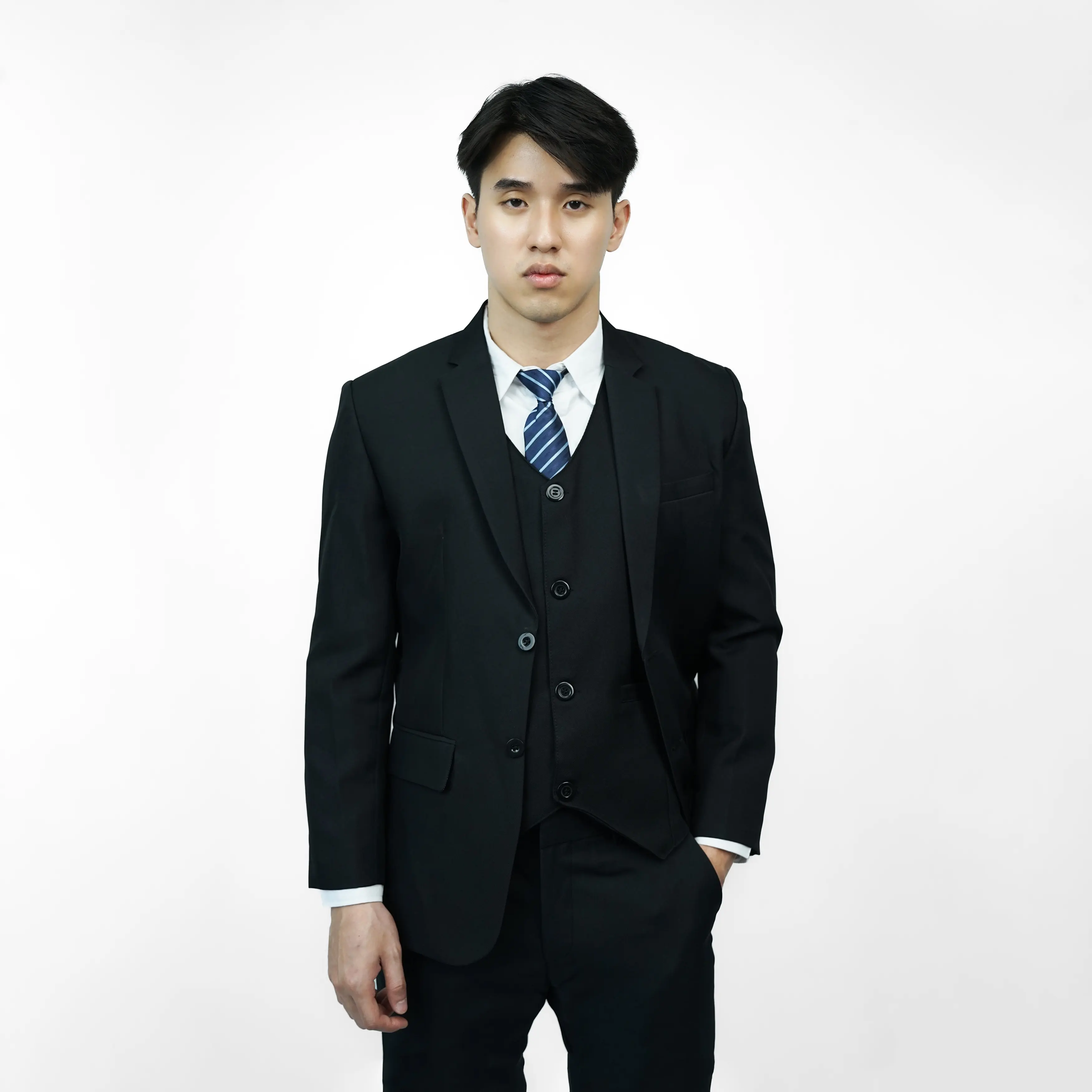 Mubeng - Elegant Jas Slimfit Hitam (Free Cover Jas)