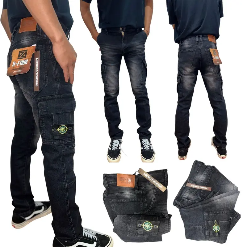 Celana Cargo Loreng Army White Reguler Cut Model Gombrang Terlaris Pria Dewasa 2