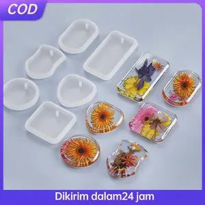 Resin Mold Set - Cetakan Ganci, Pendant & Kalung - 6 Bentuk Berbeda - Untuk Kerajinan Resin Epoxy