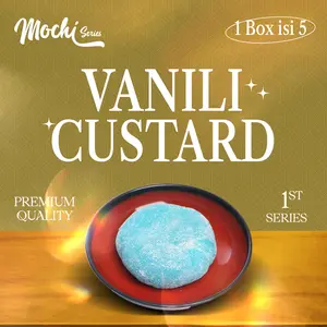 VANILI CUSTARD - Mochi Isi Premium Series [HALAL] - (1 Box Isi 5 Rasa Khas Eropa) Cemilan Siap Makanan