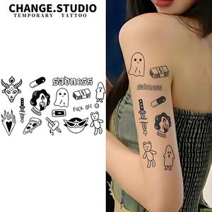 Pelekat Tatu Sementara, Reka Bentuk Gambar Kecil Pelbagai, Tahan 15 Hari, Kalis Air, Tidak Takut Geseran, Pelekat Tatu