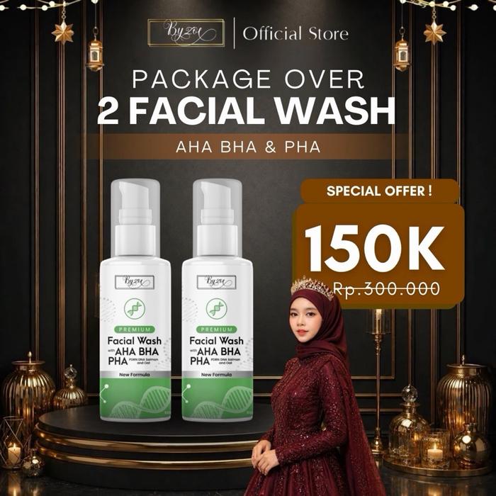Gambar [KHUSUS OWNER] 2PCS Byzoe Gentle Cleanser Facial Wash with AHA BHA PHA for Sensitive, Acne Prone Normal Skin Membersihkan  Mencerahkan Wajah dengan Propolis Mugwort dari Byzoe Kab. Jember Tokopedia