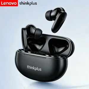 Lenovo ThinkPlus LP90 TWS Headphone Nirkabel Earphone Bluetooth 5.3 Tahan Air dengan Mic untuk Xiaomi iPhone Pro4 Earbud Bass Wireless Putih - Headset dengan ENC Noise-Cancelling dan Bateri 20 Jam