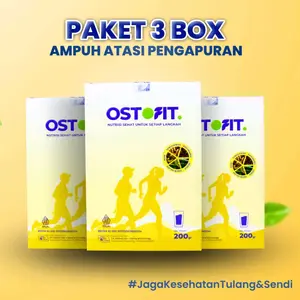 Ostofit 3 BOX Susu Herbal Atasi Asam Urat Nyeri Sendi Pegal Linu Tulang Reumatik 200gr Sumber Nutrisi Tulang & Sendi