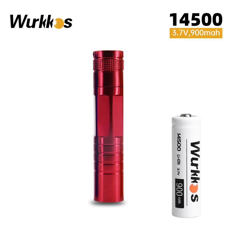 Product Introduction of Wurkkos MK001 zoom flashlight with 14500 900mAh 3.7V battery discharge battery rechargeable lithium discharge 11