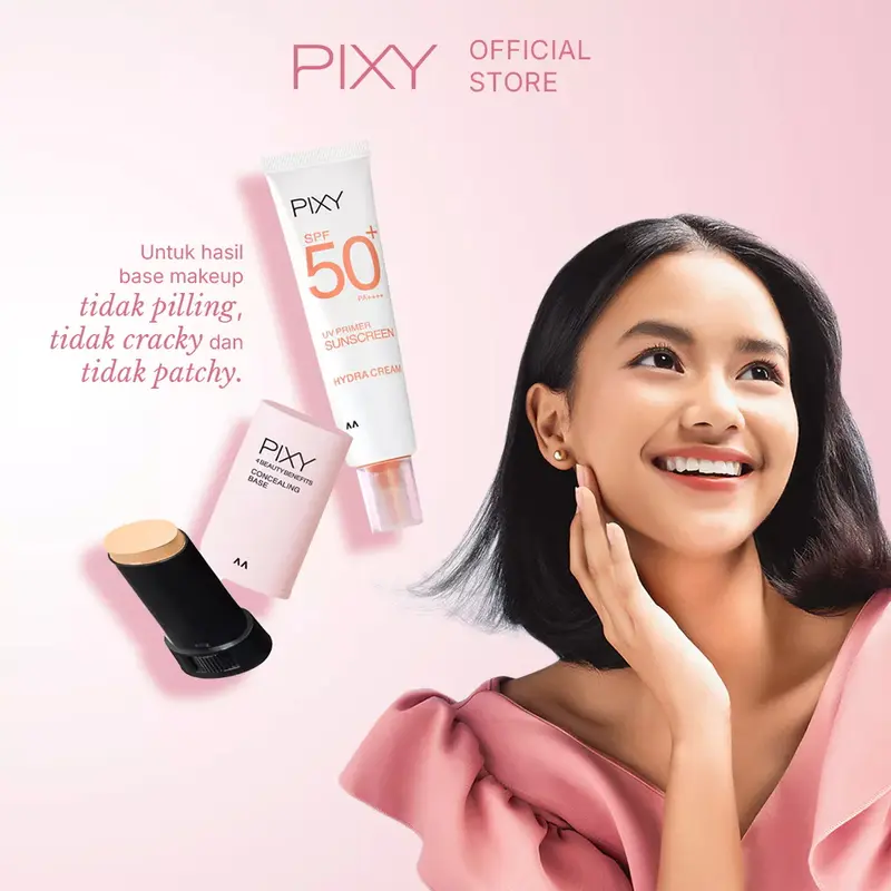 [CONCEALING BASE GRATIS SUNSCREEN] PIXY 4 Beauty Benefits Concealing Base FREE UV Primer Sunscreen Hydra Cream 10gr By Cherry Shop 1