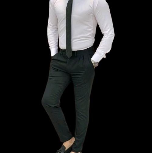 CELANA PANJANG FORMAL SLIMFIT PRIA Hitam Muda Tebal Navy Kerja Kantor Abu 3