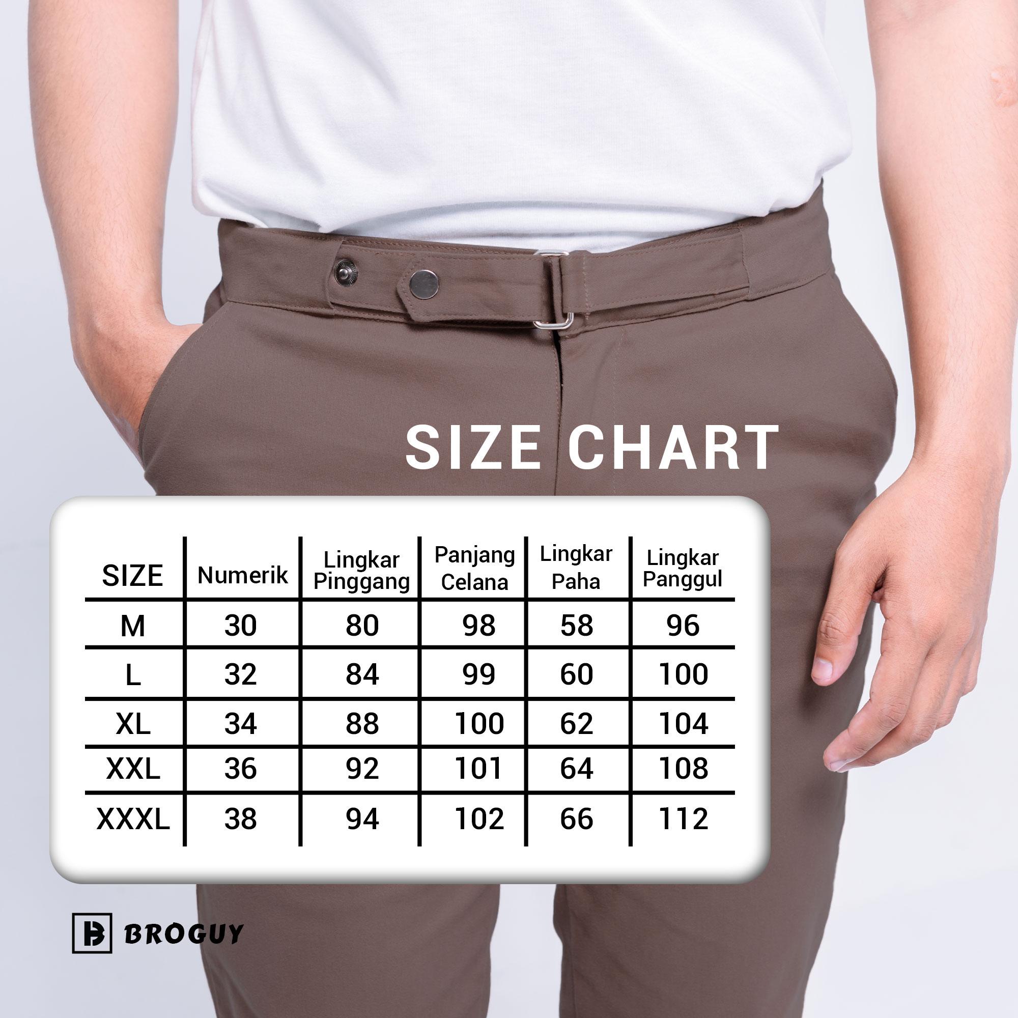 BROGUY Celana Chino Pria Panjang Flexibelt Slimfit Stretch BROGUY Celana Chino Pria Panjang Flexibelt Slimfit Stretch