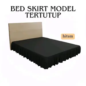 PROMO Bed skirt murah model tertutup penutup kolong kasur polos