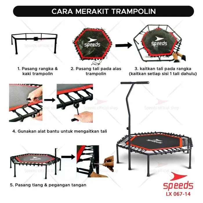 BARU - SPEEDS TRAMPOLINE FITNESS OLAHRAGA FUN INDOOR LONCAT KEBUGARAN OUTDOOR 067-14