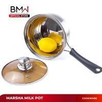 Gambar Panci Susu Stainless Steel Panci Milk Pot Tutup Kaca Tebal 18CM - 18CM dari BMW Kitchenware Kota Administrasi Jakarta Barat 2 Tokopedia