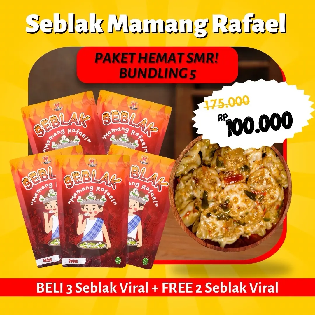 SMR Paket Puas SEBLAK MAMANG RAFAEL (Beli 3 + Free 2 ) Bundling 5