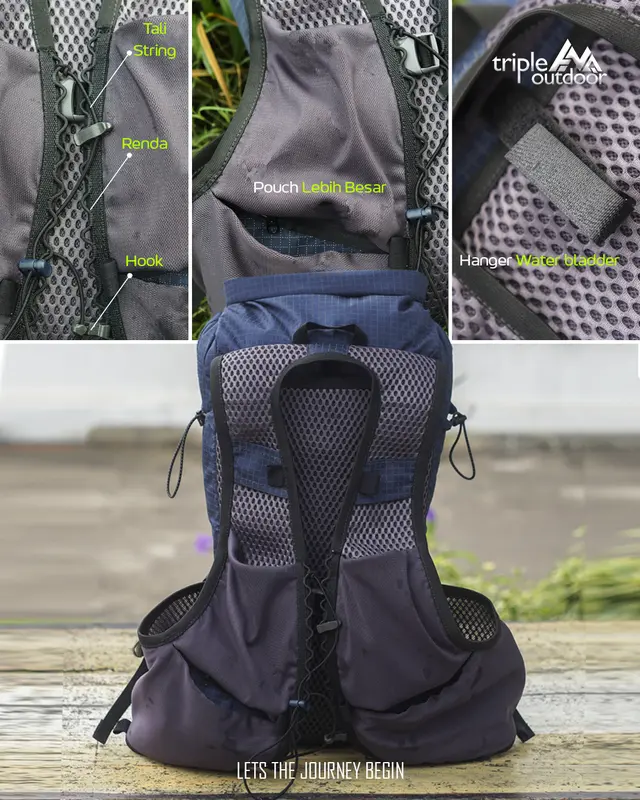 SURVIVOR XP - BACKPACK ULTRALIGHT WATERPROOF , BACKPACK TRAIL RUNNING, BACKPACK SEPEDA, BACKPACK SUMMIT ATTACK SURVIVOR 18LT ORIGINAL PRODUK BY TRIPLE OUTDOOR Anti Air Uniseks 2