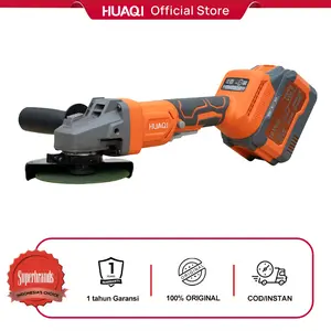 HUAQI Gerinda Nirkabel 21V Brushless 700W 110mm • Gerinda Serbaguna 3 Kecepatan untuk Logam & Kayu