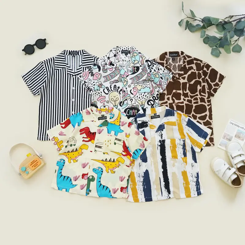 KRUCILKUU-RAJJA KEMEJA RAYON OVERSIZE HAWAI ANAK PANTAI RETRO 1-10 TAHUN 2