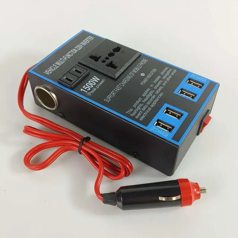 PENGWEI Car Power Inverter DC 12V/24V to DC 220V 4 USB Port - PW15 0