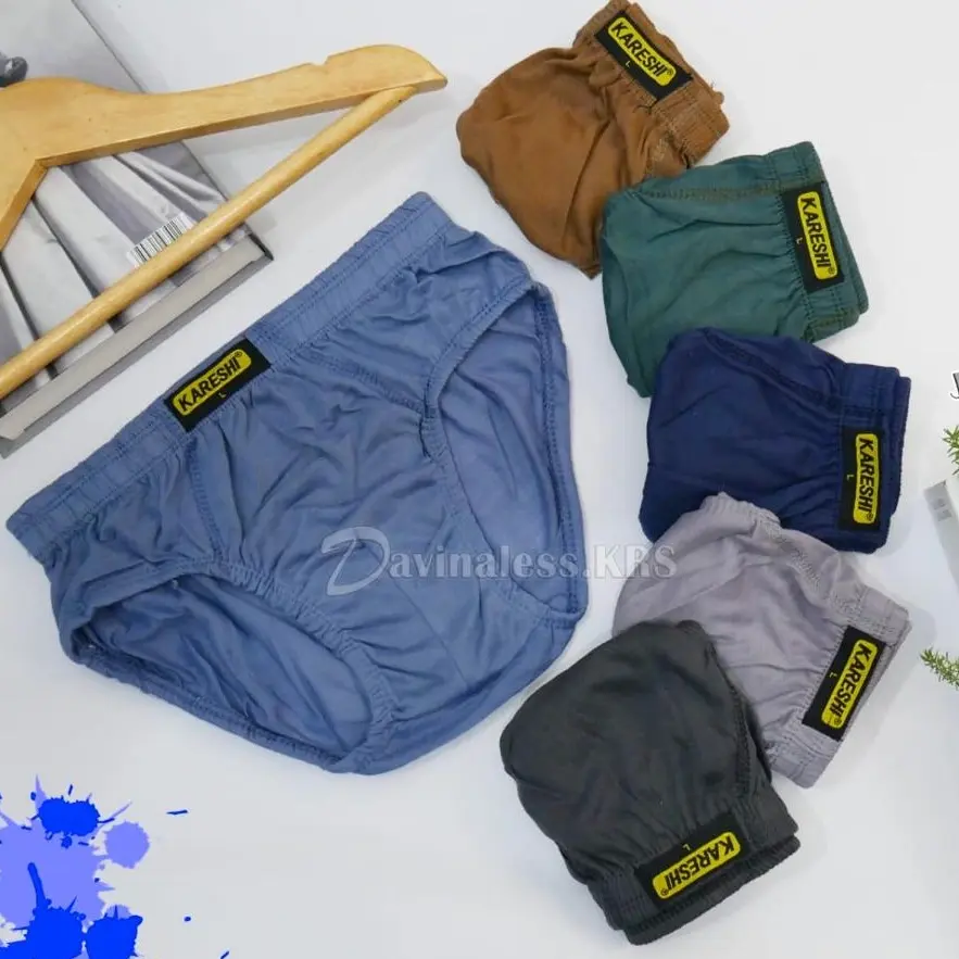 B99 Paket Isi 6 Pcs Celana Dalam Pria M L XL XXL Lusinan 212 213 Katun Poliester Polos Lembut Nyaman Dewasa Motif Remaja Cowok